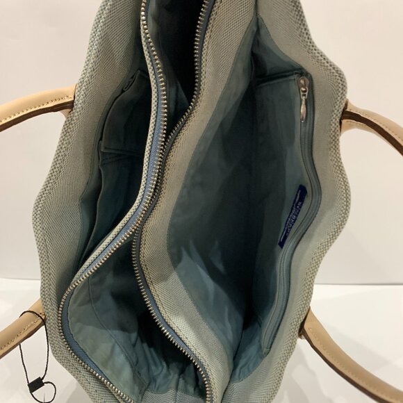 Burberry BLUE LABEL Light Blue Canvas Tote Sku#84299 - Picture 7 of 12